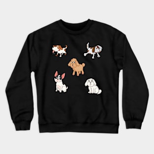 Dog pack-4 stickers Crewneck Sweatshirt